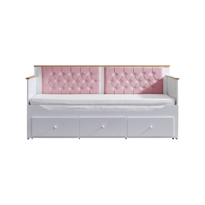 Hanah Home Alacati Cama nido Blanco y rosa Hanah Home Alacati Cama nido Blanco y rosa